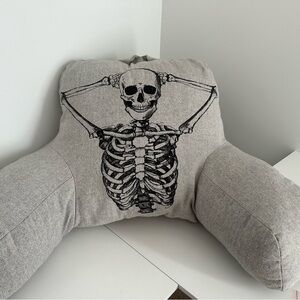 Skeleton Design Gray Backrest Pillow